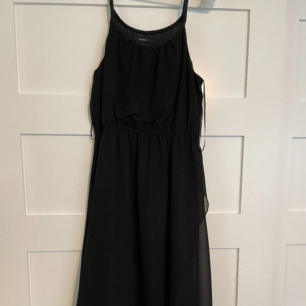 Long, black, flowy dress